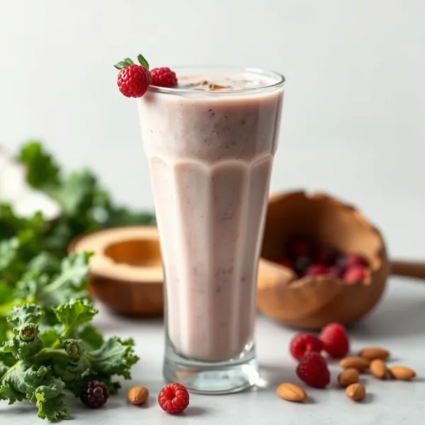 Smoothie di Cavolo Riccio, Mandorla e Latte di Cocco