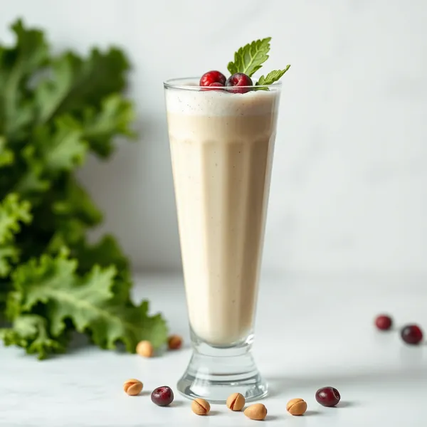Smoothie de Chou Frisé et Lait de Pistache Froid