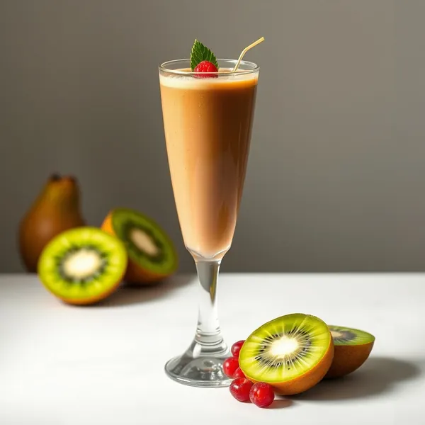 Batido Frío de Kiwi y Café Frío