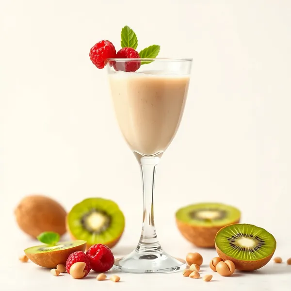 Chilled Kiwi Hazelnut Milk Smoothie