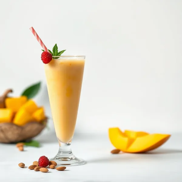 Chilled Mango Almond Coconut Milk Smoothie