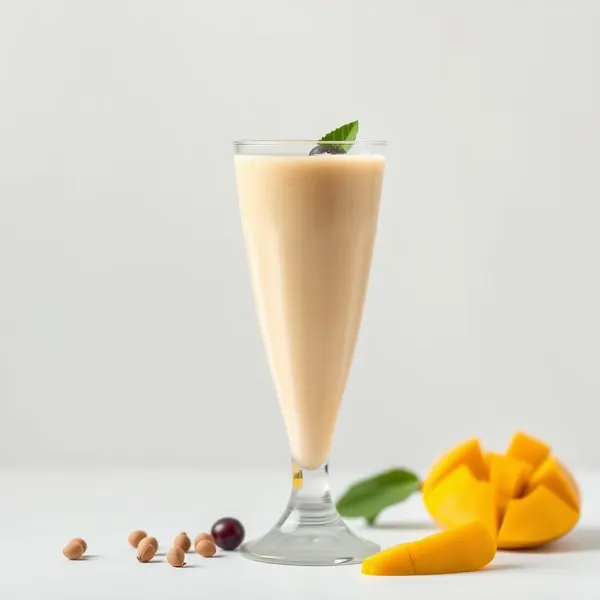 Kühler Mango-Erbsenmilch-Smoothie