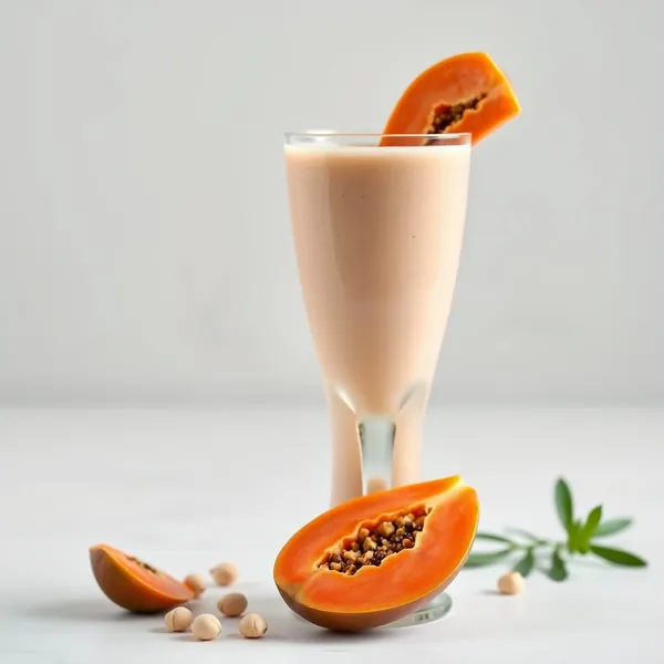 Smoothie de Papaye et Lait de Macadamia Froid