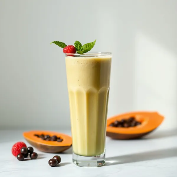 Smoothie Froid de Papaye et Matcha