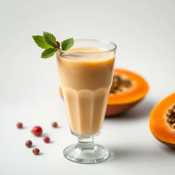 Smoothie Froid de Papaye et Lait de Pois