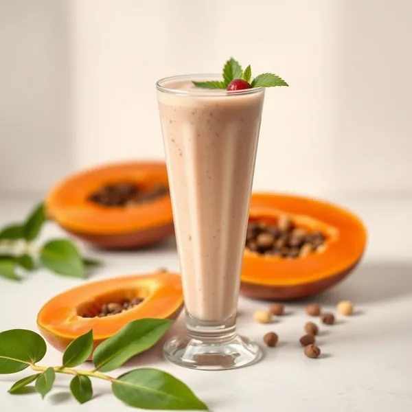 Smoothie di Papaya e Latte di Pistacchio Freddo