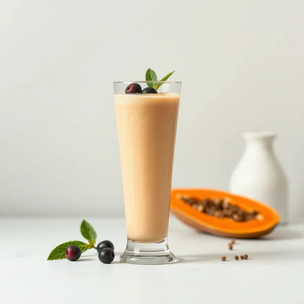 Smoothie aus Papaya und Dinkelmilch