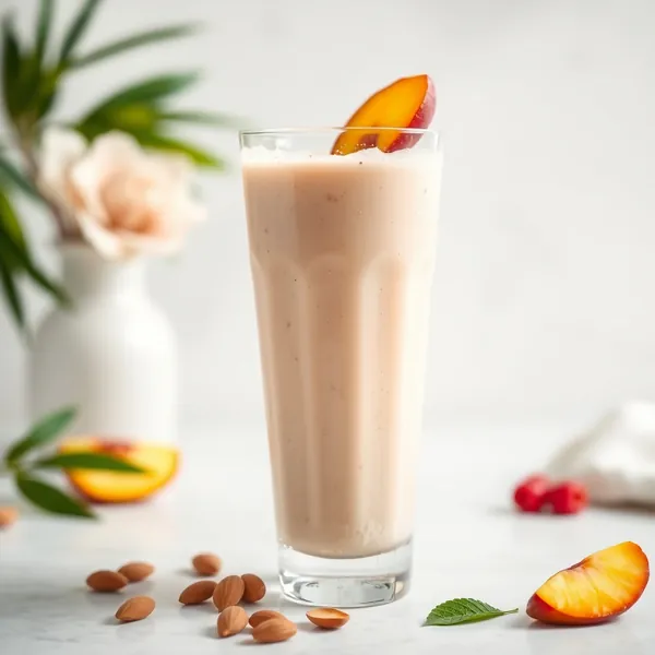 Batido de Durazno, Almendra y Leche de Coco