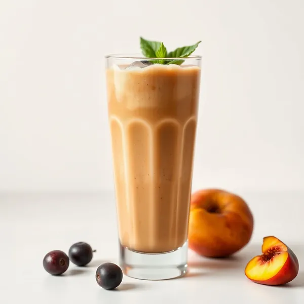 Chilled Peach Cold Brew Coffee Smoothie