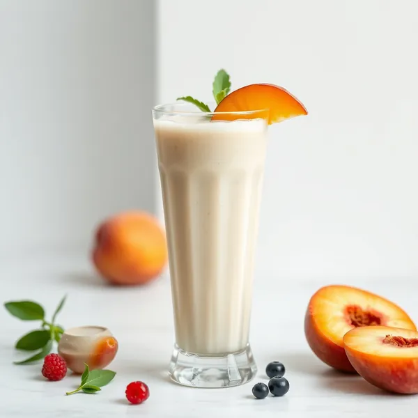 Smoothie Pêche et Lait de Chanvre
