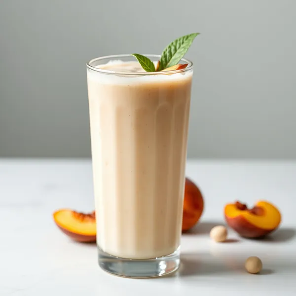 Batido de Durazno y Leche de Macadamia Fría