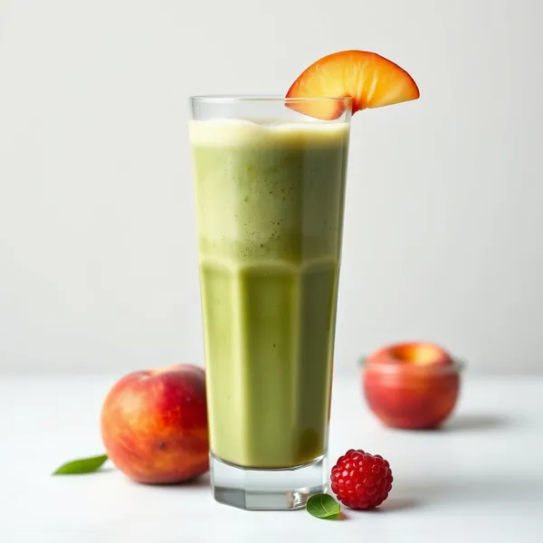 Chilled Peach Matcha Tea Smoothie