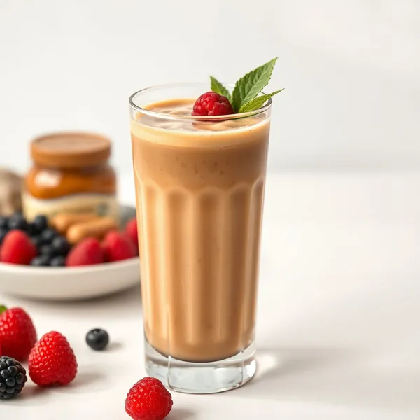 Smoothie Froid Beurre de Cacahuète et Café Froid