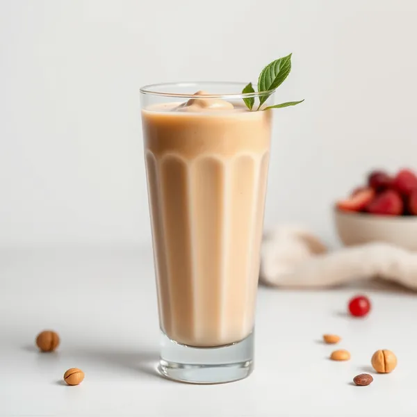 Smoothie Froid au Beurre de Cacahuète et au Lait de Noisette