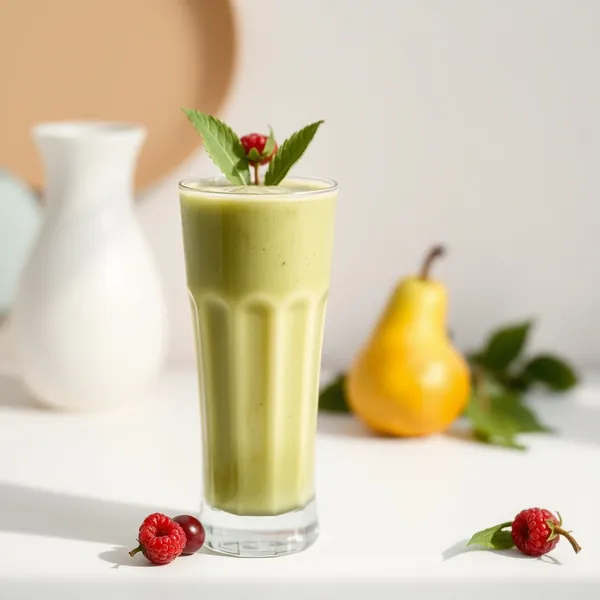 Smoothie de Pera e Matcha Frio