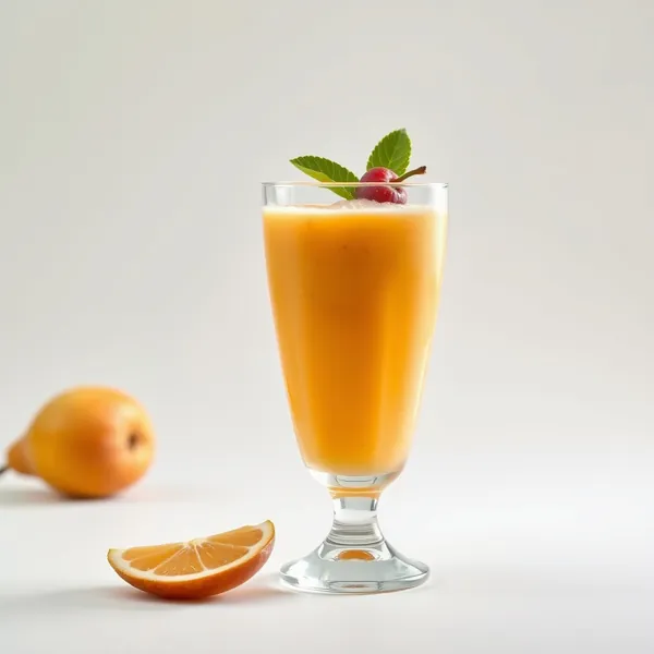Smoothie de Pera e Suco de Laranja Frio