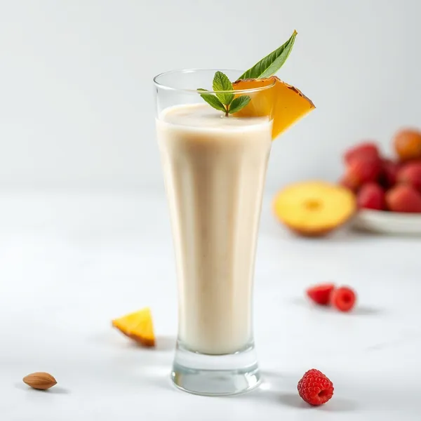 Chilled Pineapple Almond Coconut Milk Smoothie