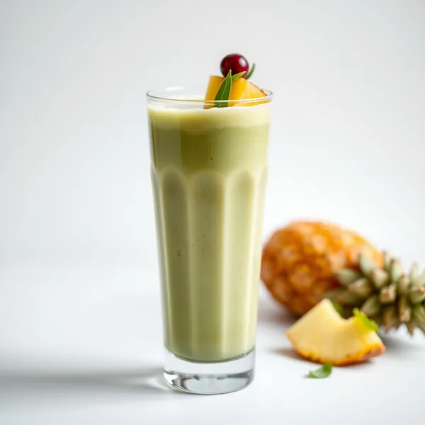 Chilled Pineapple Matcha Tea Smoothie