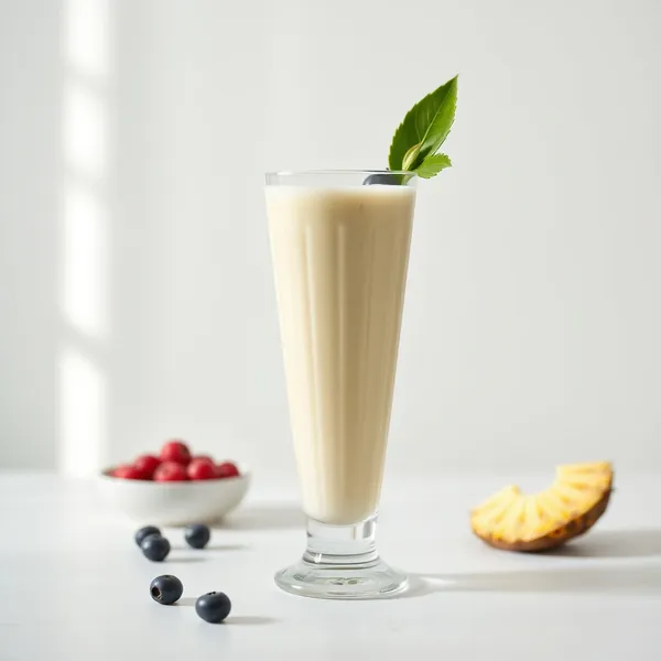 Smoothie Ananas e Latte di Piselli Freddo