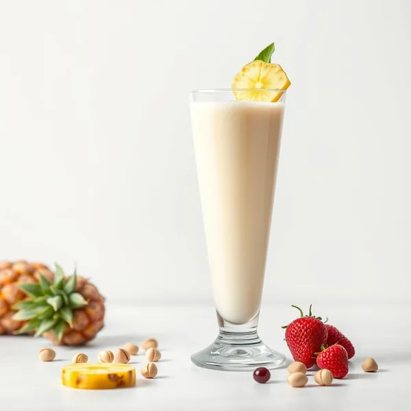 Batido de Piña y Leche de Pistacho Frío