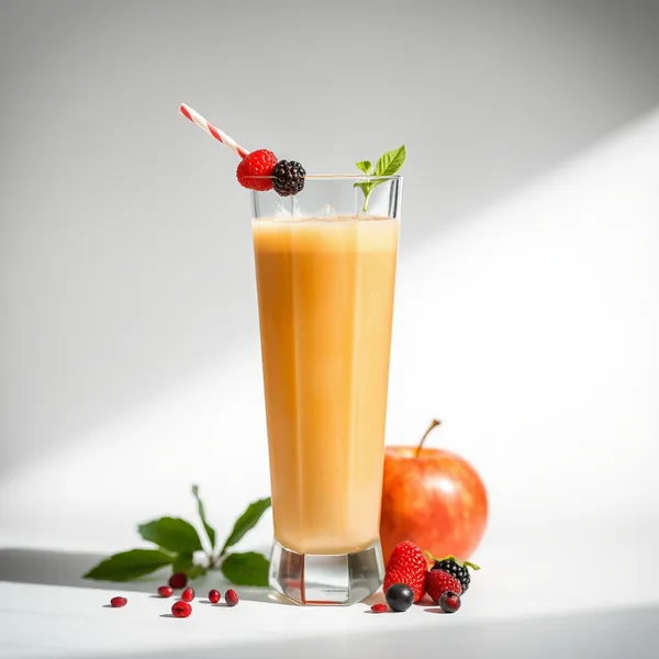 Batido de Suco de Maçã e Proteína Fria
