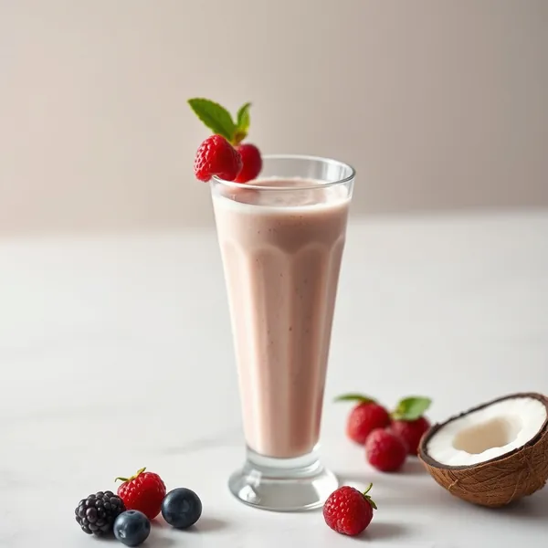 Smoothie de Protéine Froide avec Eau de Coco