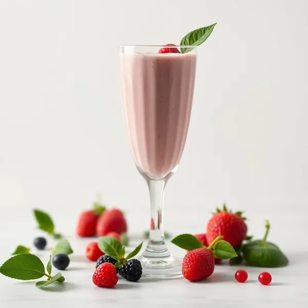 Smoothie de Yogurte Grego com Proteína Frio