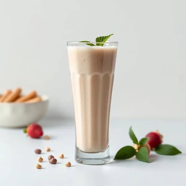 Smoothie Froid de Protéine et Lait de Noisette