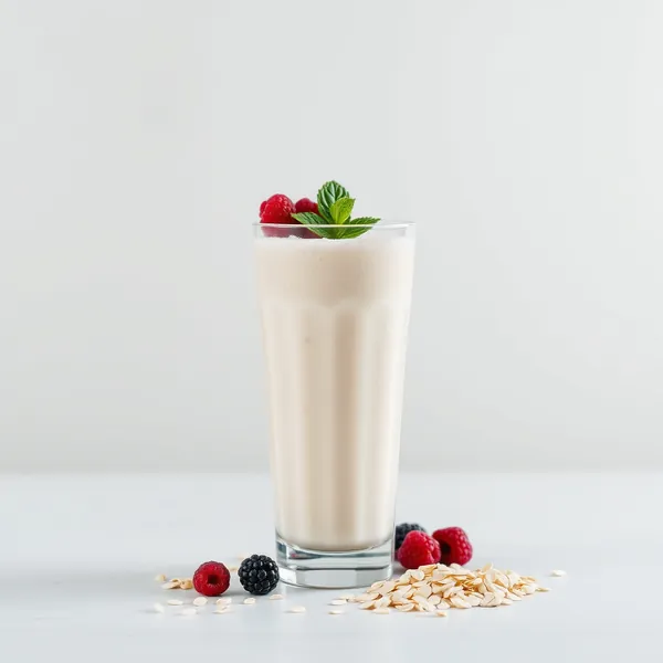 Kühler Hafermilch-Proteinshake