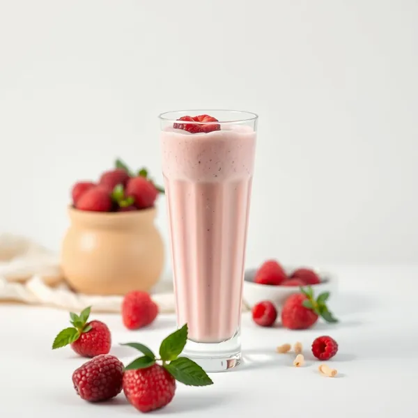 Chilled Raspberry Hazelnut Milk Smoothie