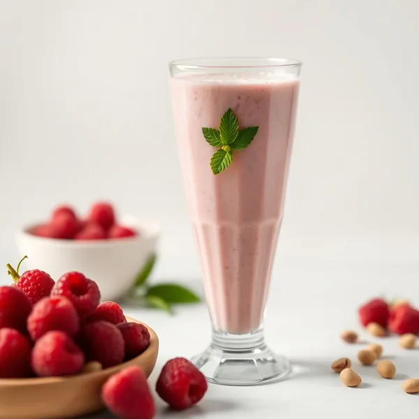 Chilled Raspberry Pistachio Milk Smoothie