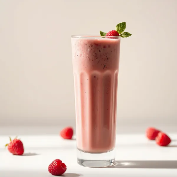 Smoothie di Latte di Farina e Fragola Freddo