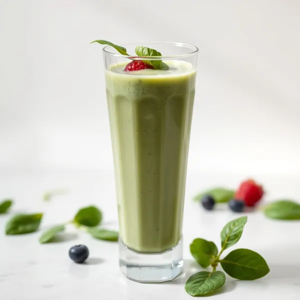 Smoothie aux Épinards et Kefir Froid