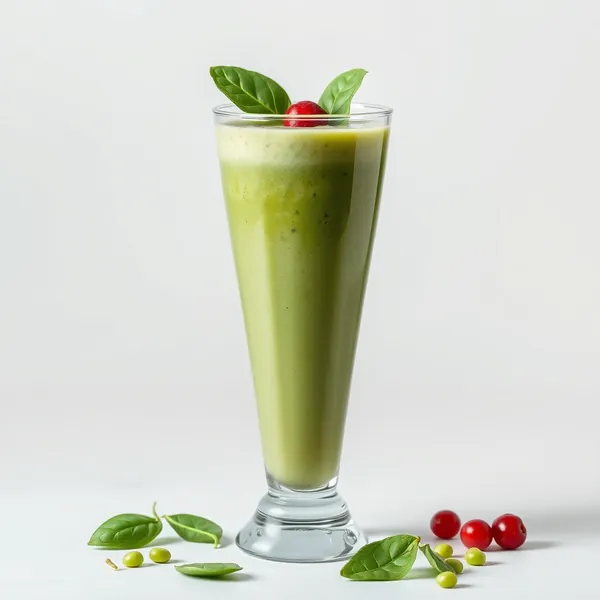 Smoothie mit Spinat und Erbsenmilch