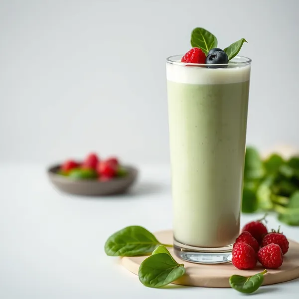 Chilled Spinach Spelt Milk Smoothie