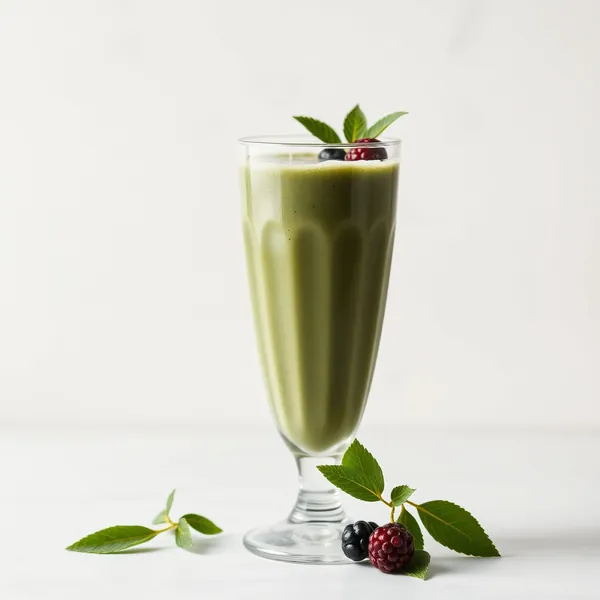 Kühler Spirulina Hanfmilch Smoothie