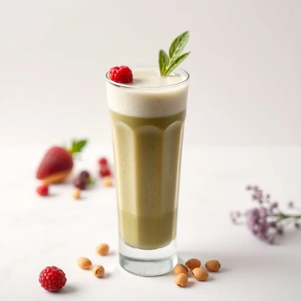 Batido Frío de Leche de Pistacho y Spirulina