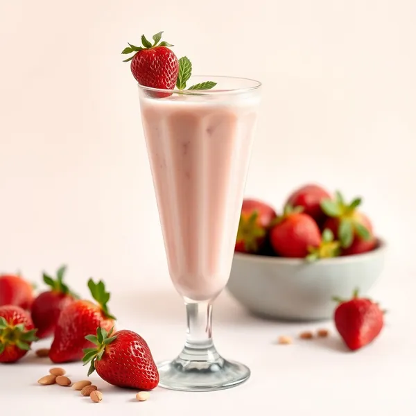Smoothie Freddo di Fragola, Mandorla e Latte di Cocco