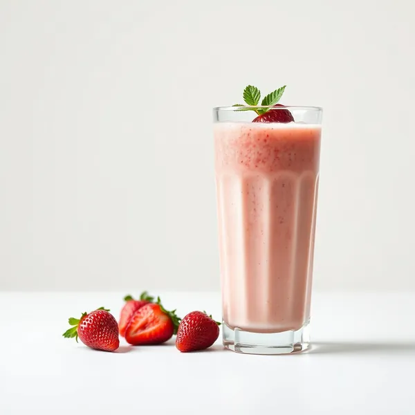 Chilled Strawberry Spelt Milk Smoothie