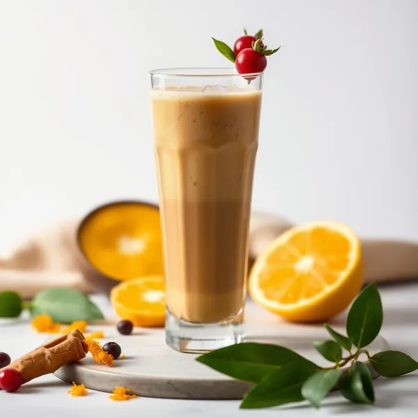 Smoothie Froid au Café et Curcuma
