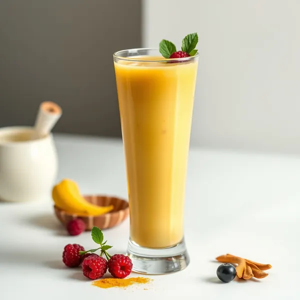 Batido de Kefir de Leche de Cúrcuma Fría