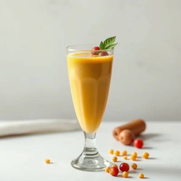 Batido Frío de Leche de Guisante y Cúrcuma