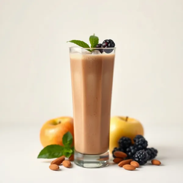 Batido de Manzana y Leche de Almendra con Chocolate
