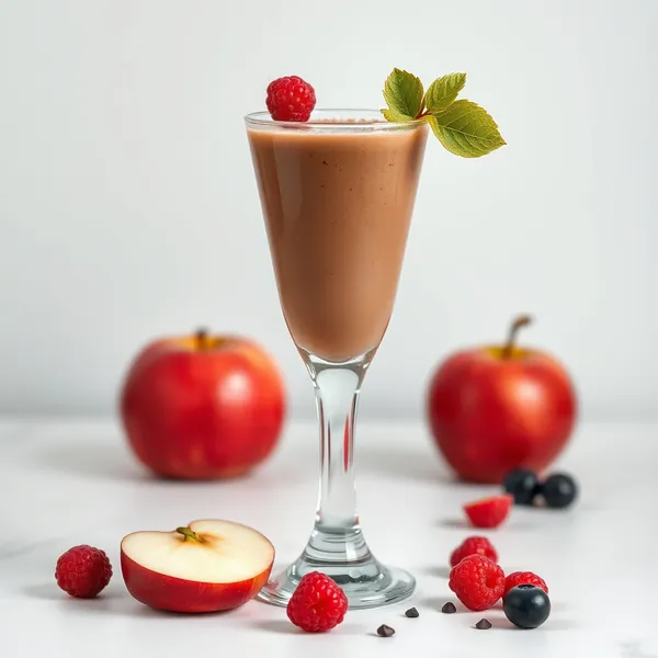 Smoothie de Suco de Maçã Chocolatado