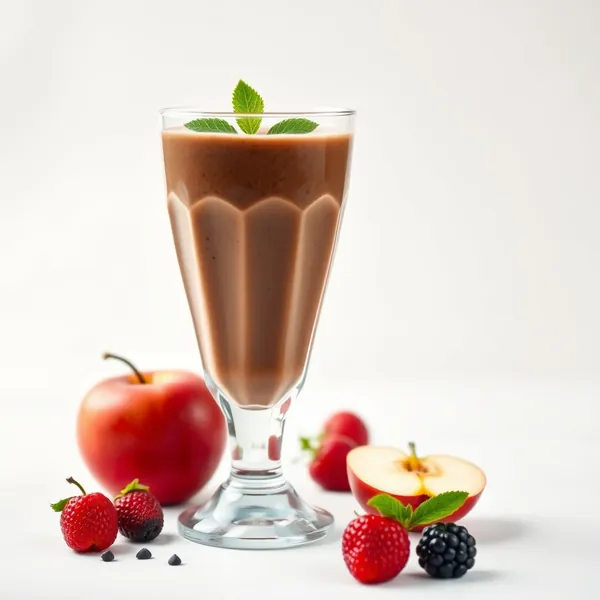 Smoothie de Iogurte Grego com Maçã e Chocolate