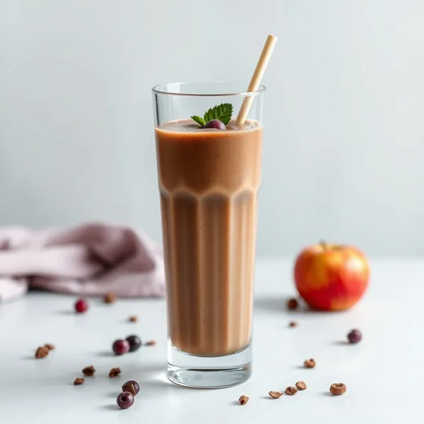 Apfel-Dinkelmilch-Schokoladen-Smoothie