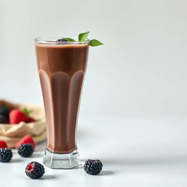 Chocolatey Blackberry Greek Yogurt Smoothie