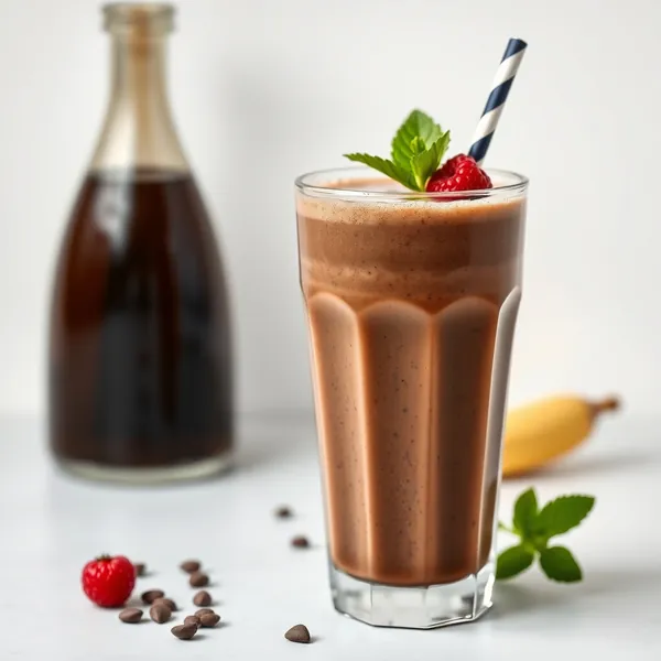 Schokoladiger Chia-Samen Eiskaffee-Smoothie