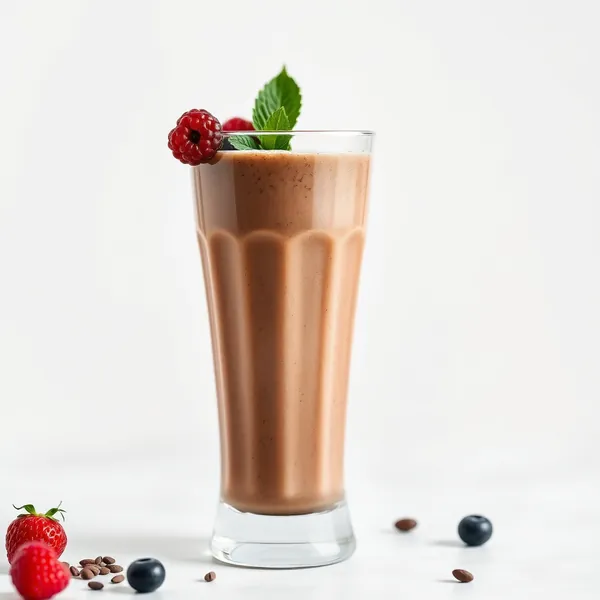Smoothie de Iogurte Grego com Chia e Chocolate