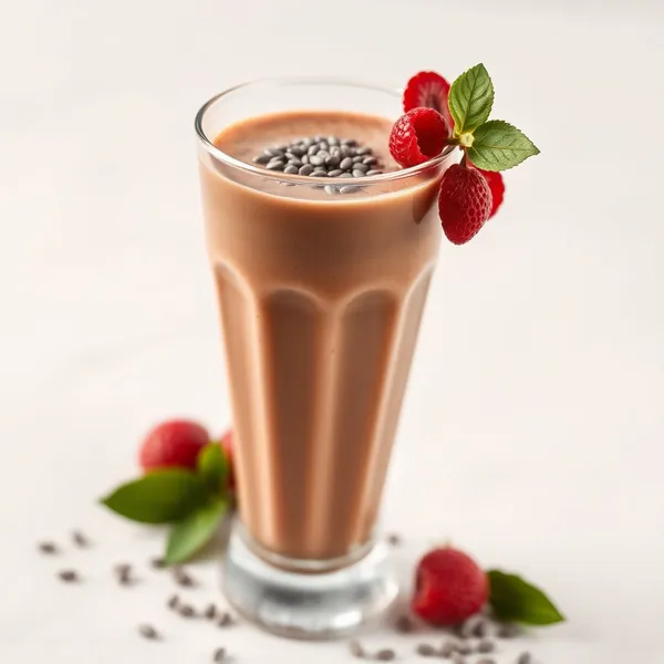 Smoothie de Chia com Leite de Cânhamo e Chocolate
